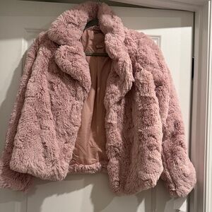Pink Faux Fur Women's Jacket